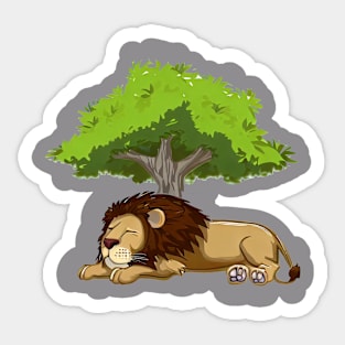 Sleeping Lion Sticker